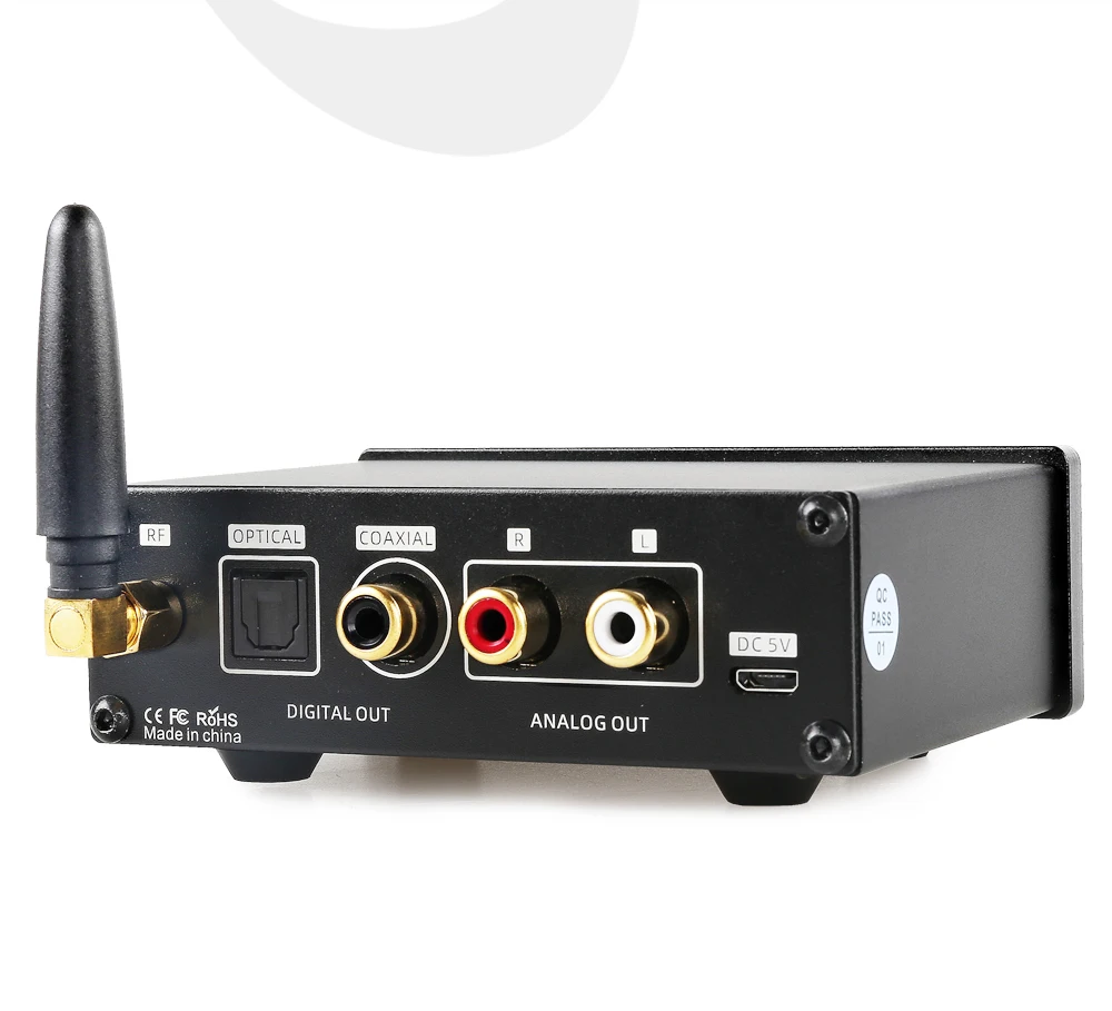 KGUSS BH1 Bluetooth 5,0 аудио HiFi усилитель декодер QCC3008 двухканальный CS8406 чип-преобразователь