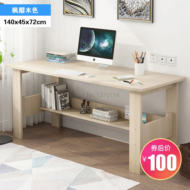 Computer Desk Desktop Home Desk Student Writing Desk Simple Modern Office Solid Wood Color Simple Small Table Bedroom - Цвет: Тёмно-синий