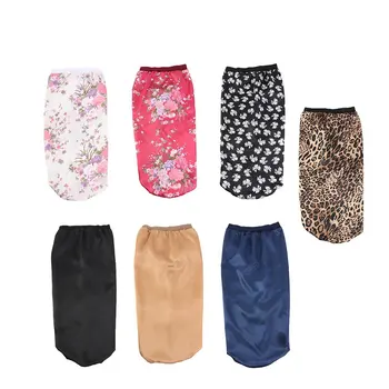 

New Wide-brimmed Long Hat Simulation Silk Printing Elastic Nightcap Long Hair Braid Hair Care Hat for Woman