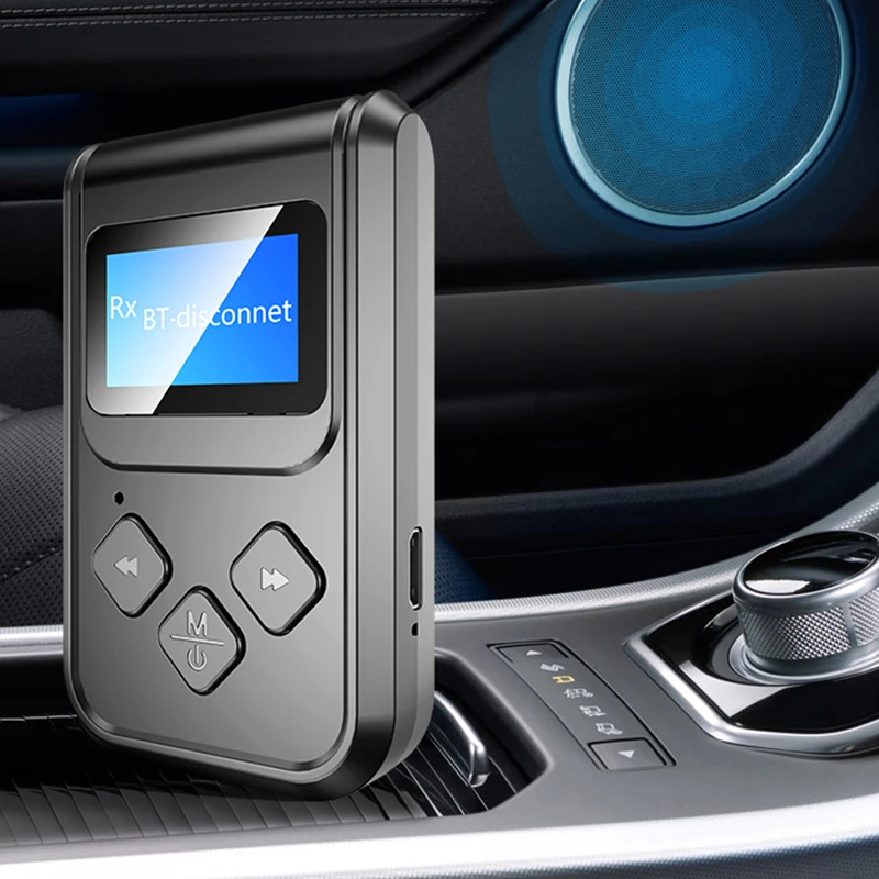 Автомобильный комплект Bluetooth 5 0 с ЖК-дисплеем беспроводной музыкальный стерео