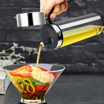

Glass olive oil bottle soy sauce vinegar pot seasoning tank high temperature resistance leakproof YHJ40704
