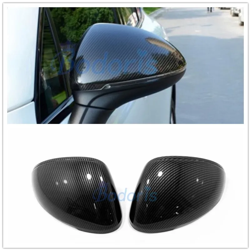 VAUXHALL VIVARO 14-19 CARBON FIBRE EFFECT SIDE DOOR WING MIRROR COVERS CAPS TRIM