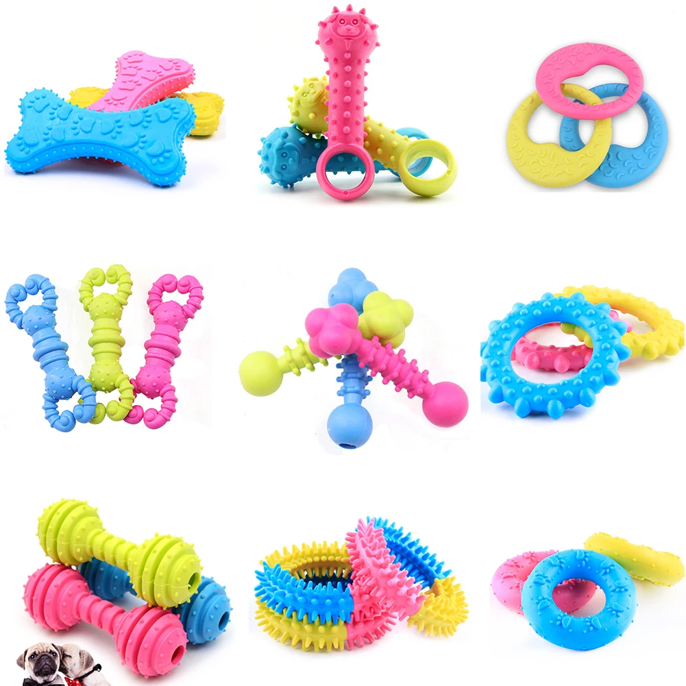 

1PCS Pet Toys for Small Dogs Rubber Resistance To Bite Dog Toy Teeth Cleaning Chew Training Toys Pet Supplies Puppy Dogs Cats