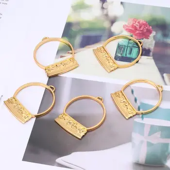 

5Pcs Crystal Ball Resin Frame Bezels Setting Blank Pendant Resin Jewelry Making