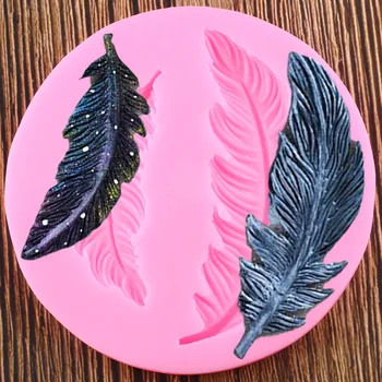 

Birds Feather Border Lace Silicone Molds Cupcake Topper Fondant Cake Decorating Tools DIY Party Chocolate Candy Clay Mold