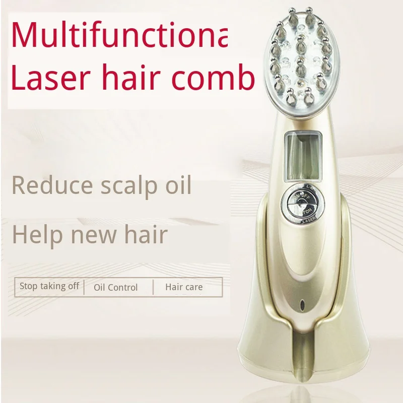 

Laser Microcurrents Massage Comb EMS Vibration Infrared IPL Radio Frequency Multifunctional Machine Control Oil Healthy Hair