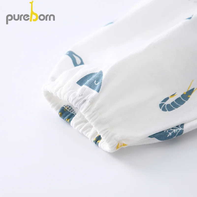 Детские штаны унисекс Pureborn дышащие Хлопковые Штаны для маленьких мальчиков