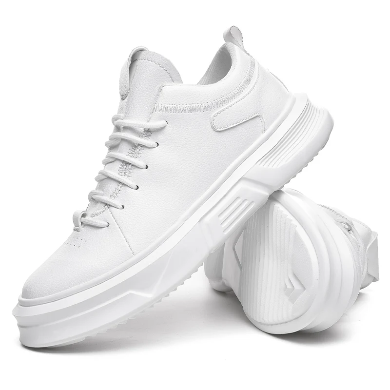 

Brand 2019 New Breathable Comfortable Leather Men Shoes Casual Lightweight Walking Male Sneakers Fashion Casual Flats *6088