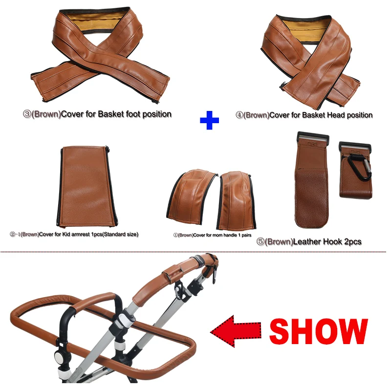 Strollers Armrest Cover For Bugaboo Cameleon Plus Pu Leather