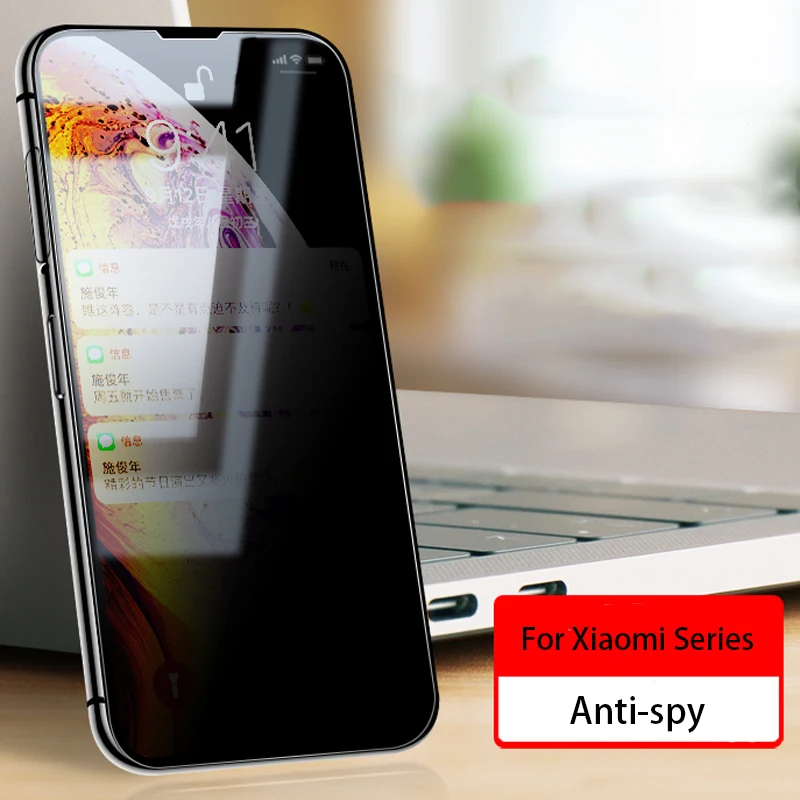 

EXUNTON For Xiaomi Mi Mix2 2s 3 Max3 Anti-spy Privacy Tempered Glass Full Coverage Anti Glare Screen Protector Protective Film