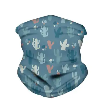 

HYCOOL Motorcycle Face Mask Cactus Print Cycling Sun-proof Magic Headband Casual Outdoor Balaclava Sport Running Neck Gaiter