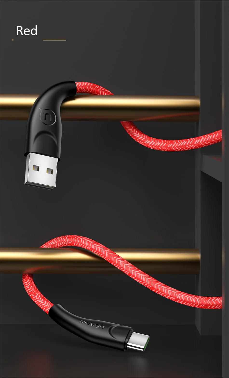 USAMS кабель type-C для samsung S10 S9 USB C зарядный провод для huawei P20 P30 type-C кабель для синхронизации данных USB-C для Ximomi mi9