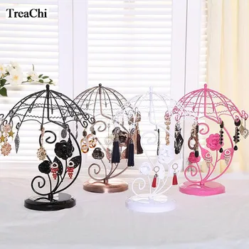 

Revolving Umbrella Earring Stand European Princess Jewelry Stand Necklace Receiving Stand Jewelry Tree Earring Display Stand