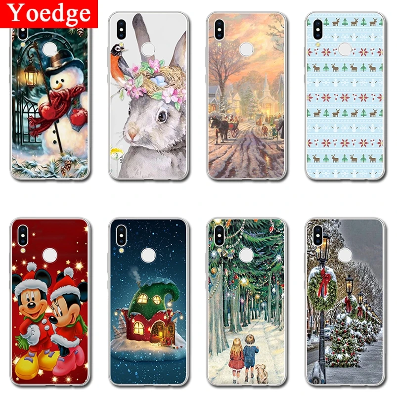 Рождество покрытие стола для huawei Y3 Y5 Y6 II Y7 рro рrime Y9 G8 G7 Nexus 6p Nova 3 3i 4 5 5i 2 Lite Мягкий силиконовый чехол