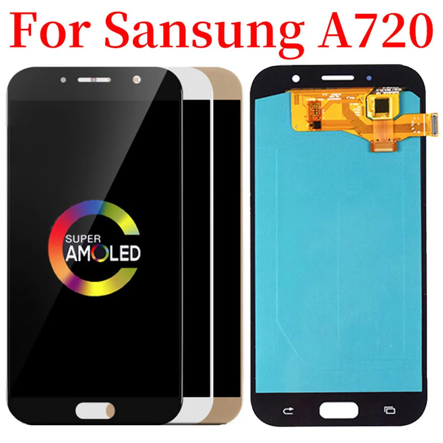 For SAMSUNG GALAXY A7 2017 A720 A720F SM-A720F LCD Display Touch Screen Digitizer Assembly Replacement | Мобильные телефоны и