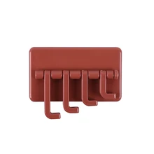

4 Hooks 9.3*5.6cm Strong Self-Adhesive Door Wall Hanging Hook Kitchen Bathroom Weight Suction Rack Suction Cup Suction Cup