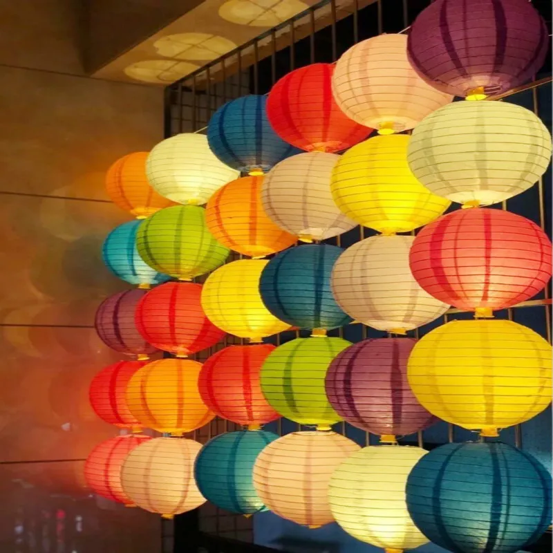 Chinese Round Paper Lanterns Lamp Birthday Wedding Party Decor 6/" 8/" 10/" 12/" 14/"