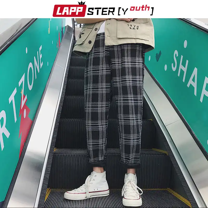 plaid streetwear pants