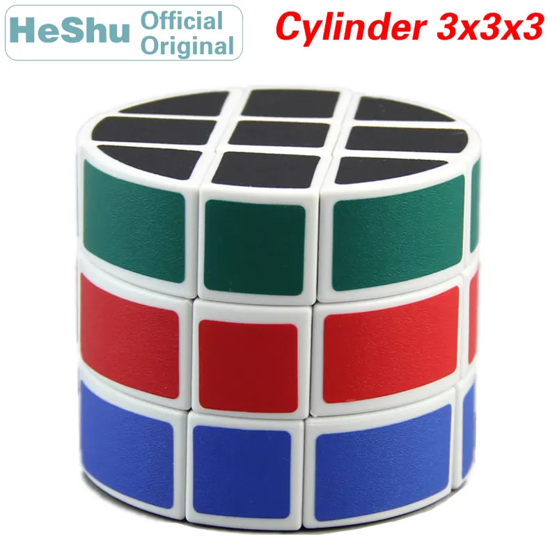 

HeShu Cylinder 3x3x3 Magic Cube 3x3 Profissional Competition SpeedCube Puzzle Release Pressure Educational Toys Kids Gift