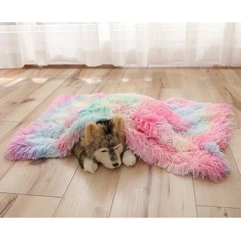 

Winter Dog Bed Mat Soft Fleece Pet Cushion House Warm Puppy Cat Sleeping Bed Blanket Puppy Soft Bed Mat Covers Pet Supplies