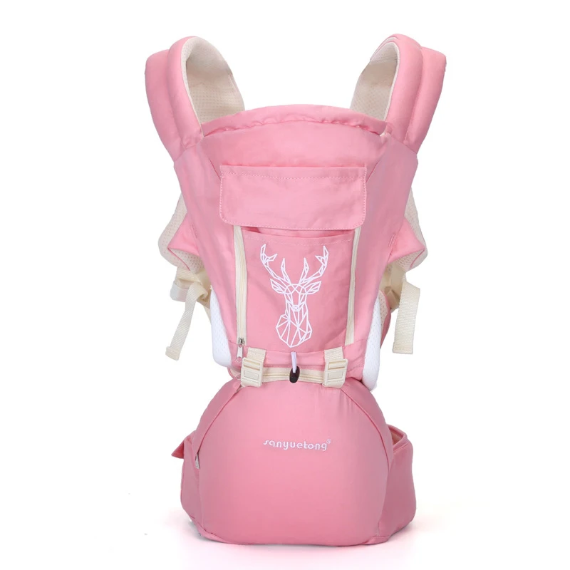 pink Honeylulu, хлопок, переноска для ребенка, многофункциональный, Хипсит, слинг для новорожденных, 3 в 1, кенгуру, Детская накидка, Ergoryukzak, детский рюкзак, ремень - Цвет: pink
