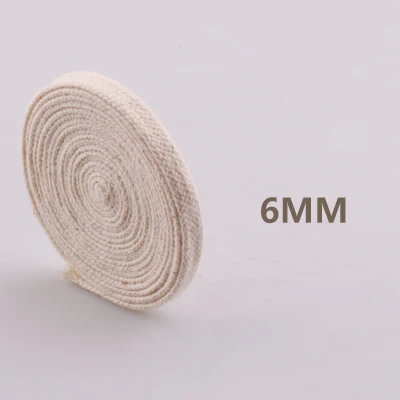 6mm flat 5yards 5yd/лот высокопрочный натуральный цвет круглый плоский канат хлопок шнуры для дома ручной работы аксессуары для одежды проекты рукоделия - Цвет: 6mm flat 5yards