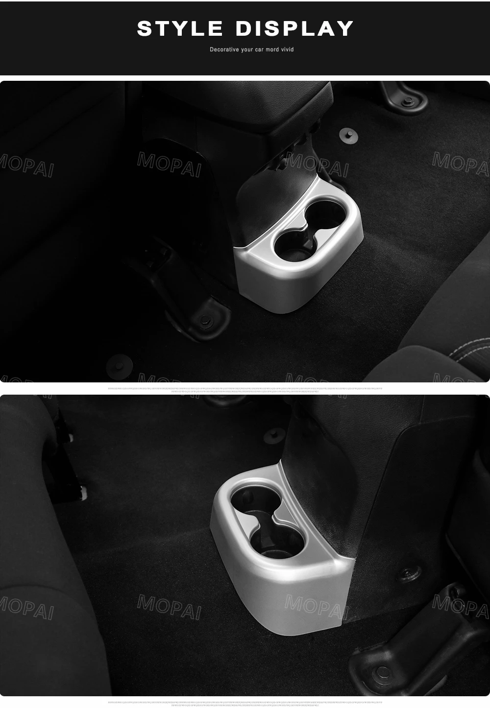MOPAI ABS автомобильное внутреннее заднее сиденье держатель стакана воды крышка Декоративные наклейки для Jeep Wrangler 2011 Up автомобильные аксессуары Стайлинг