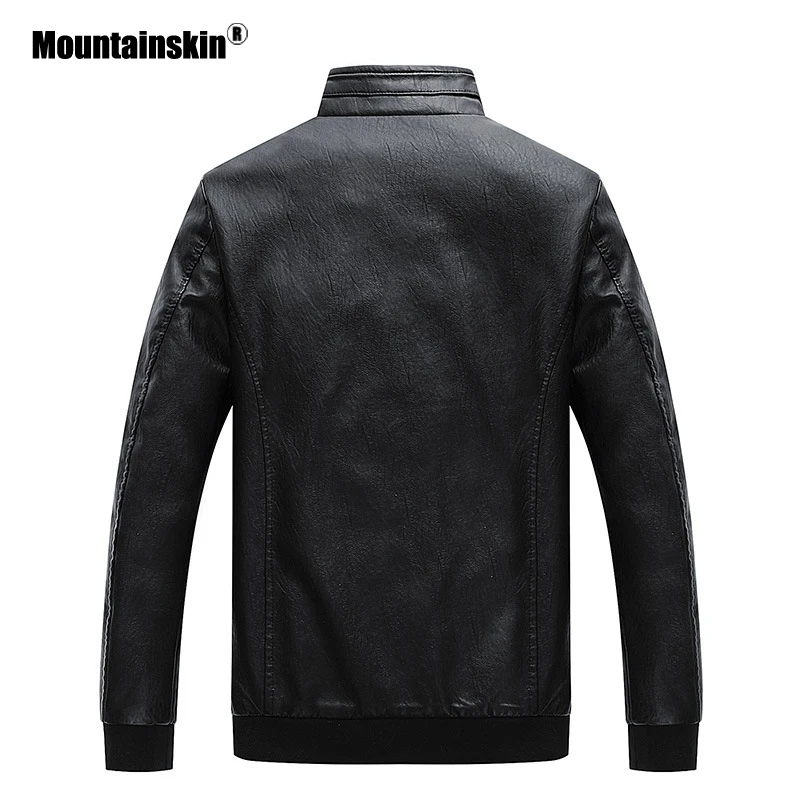 Mountainskin, мужские Куртки из искусственной кожи, весенне-осеннее кожаное пальто, мужские мотоциклетные куртки, приталенная Мужская брендовая одежда, большие размеры, SA780