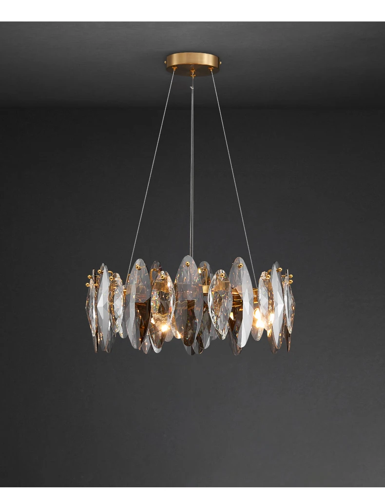 Modern Crystal Leaves Chandelier For Dinning Room