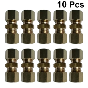 

10Pcs 4.7mm Double Plug Universal Hose Quick Connect Kit Set Brass Hose Tap Adapter Connector Garden Watering Tool (3/16)
