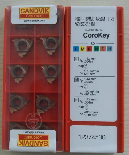 10 шт. вставки карбида 266RL-16MM01A250M 1125
