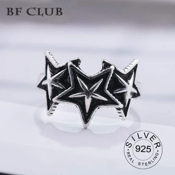 

Romantic Style 925 Sterling Silver Star Finger Rings for Women Fashion Adjustable Antique Rings joyas de plata Ladies Gifts