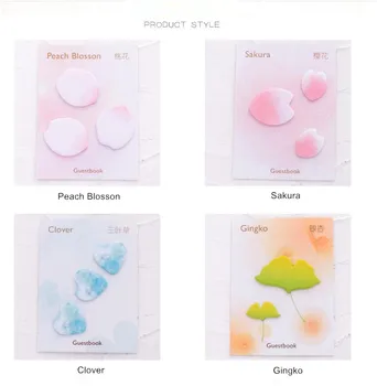 

1pack/lot Flower Self-adhesive Message Stickers Four Selections Sticky Notes Set Stationery Material