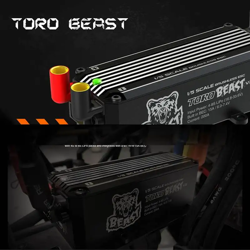 SKYRC TORO BEAST V2 200A Biult 8S программируемый BEC бесщеточный ESC для 1/5 внедорожника RC запчасти для автомобилей