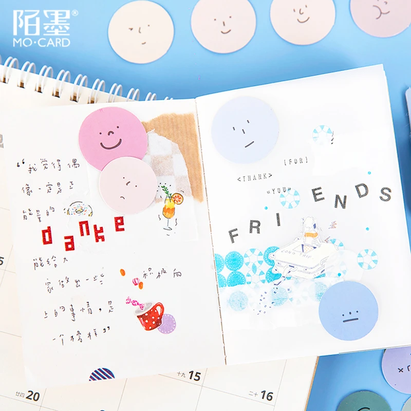 Mo. Card Little expression Мини бумажные дневники наклейки Скрапбукинг декоративные этикетки 1 лот = 1 упаковка = 45 шт