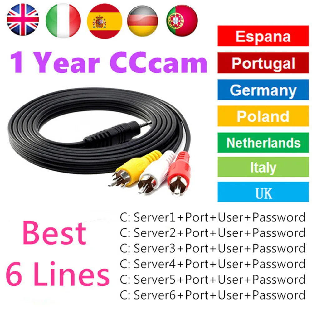 

New Stable CCcam Cline Server OScam German CCcam Portugal 1 Year For Europe DVB-S2 HD Satellite TV Receiver GTmedia V8 Nova