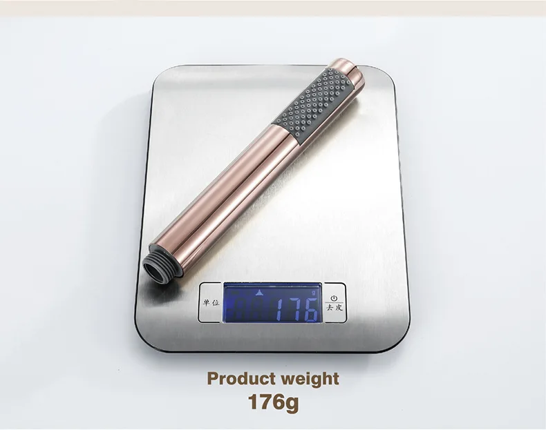 Bathroom Accessories Copper Circle Rose Gold Handheld Sprinkler Shower Head Manufacturers Direct Selling Wholesale HIHSPJ033-6