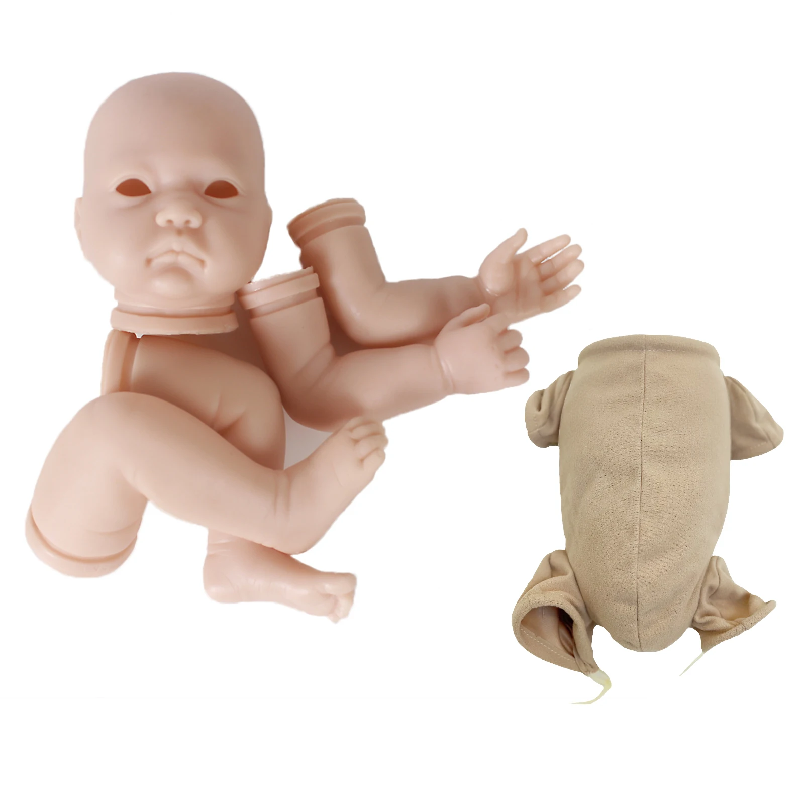22inch Gift Vinyl Head Soft Simulation Reborn Baby Doll Kit Full Limbs Unpainted