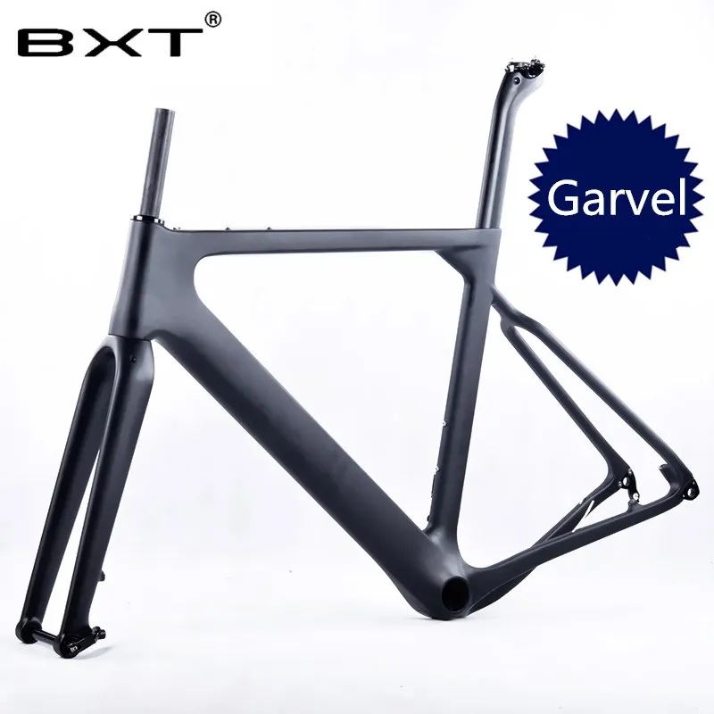 

BXT New Gravel Bike Frame aero Carbon Road or Mountain MTB Bike Frameset 142x12mm Disc Cyclocross Gravel Carbon Bicycle Frame