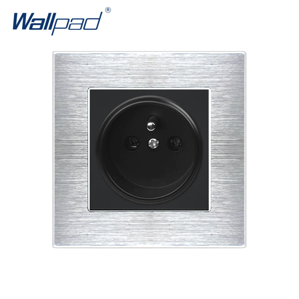 Европейская 2 контактная французская розетка Wallpad роскошная электрическая
