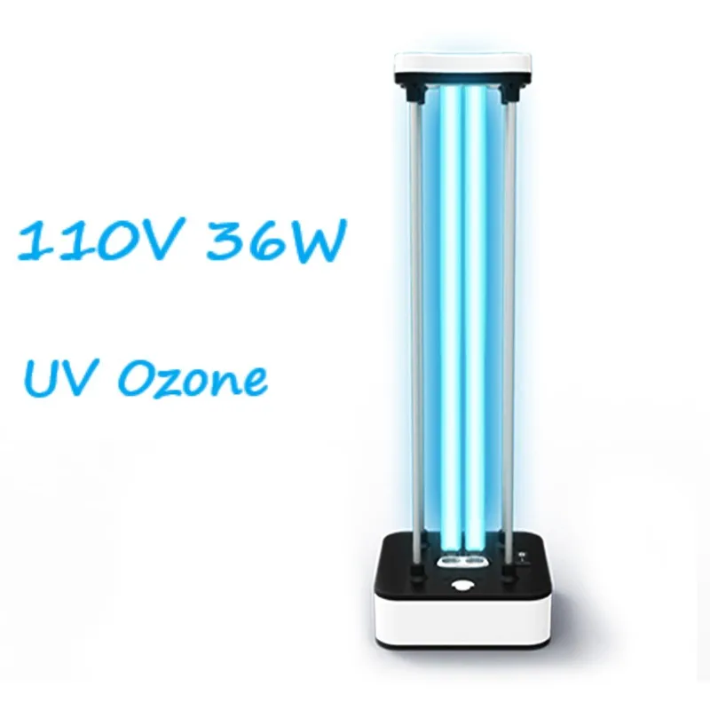 110V 36W UV Ozone Sterilization Lamp Quartz Tube 15s Delay Start Disinfection Lamp Kill Bacterial Virus Mites Lamp For Home