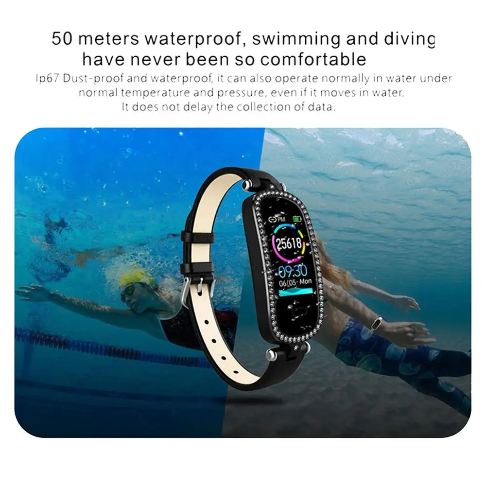 Умные часы для женщин и девушек, сообщения, SMS, уведомления, HeartRate, кровяное давление, монитор для смартфонов, Apple, iPhone, Android, samsung