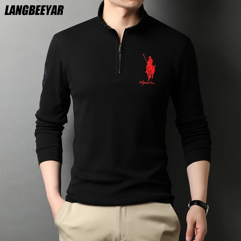 Fashion Brand Designer Polo Shirt Black 