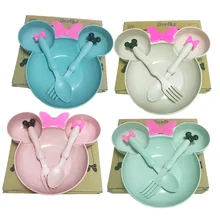 Best Offers Baby wheat straw dinnerware bowl kids training bowl cute carton dishes baby food set Best Offers Baby wheat straw dinnerware bowl kids training bowl cute carton dishes baby food set