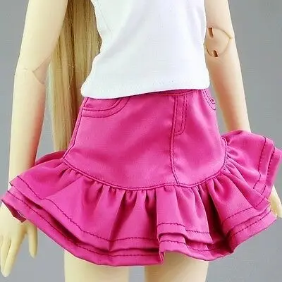[Wamami] 121# многоцветный юбка платье/костюм/рубашка 1/4 MSD 1/3 1/6 SD DZ AOD BJD Dollfie - Цвет: Hot Pink Skirt