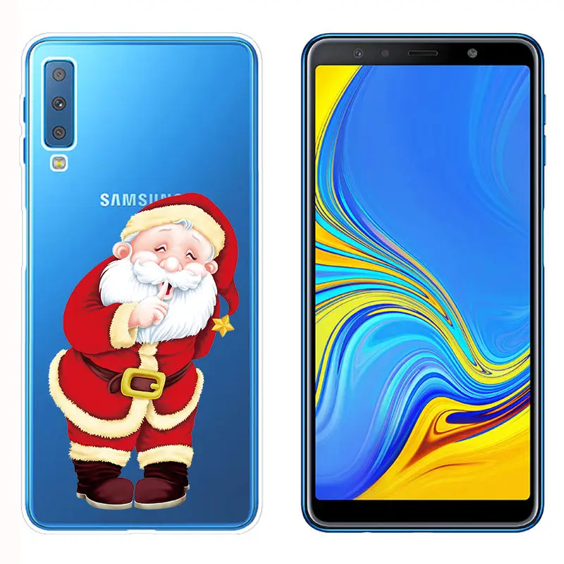 03 Силиконовый чехол Arvin для samsung A7 A10 30 A50 A70, Рождественский чехол для samsung A750, окрашенный ТПУ чехол для телефона samsung A40 - Цвет: 03