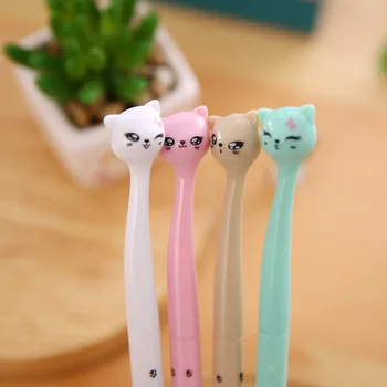 

4pcs Cute Slim Cat Paw Sign Pen 0.5mm Ballpoint Smooth Black Gel Ink Pens Lovely Kids Gift Office School Student Supplies H6066