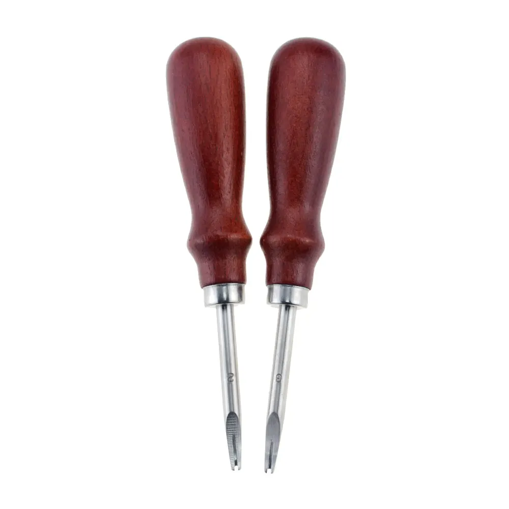 Leather Edge Beveler Knife 0.8/1.0/1.2/1.5mm with Wood Handle 1pc