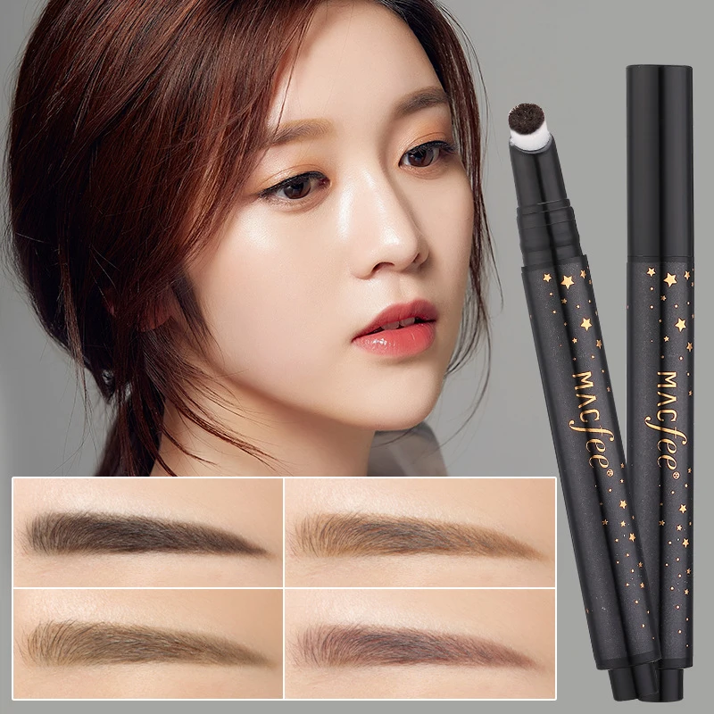 New Air Cushion Eyebrow Pencil Makeup Enhancers Cosmetic Waterproof Tint Stereo Types Coloured Beauty Eye Brow Pen Tools | Красота и