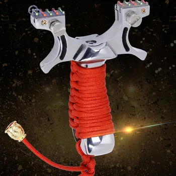 

Hot sale high quality hunting slingshot flat rubber band slingshot stainless steel portable outdoor shooting hunting slingshot